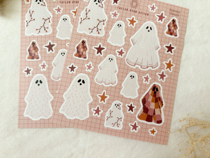 Spooky Ghosts Sticker Sheet