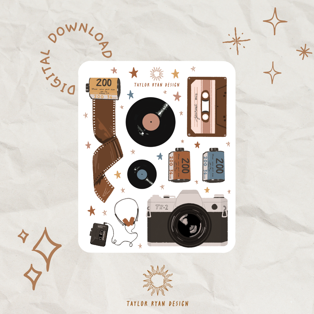 *PRINTABLE* Analog Sticker Sheet