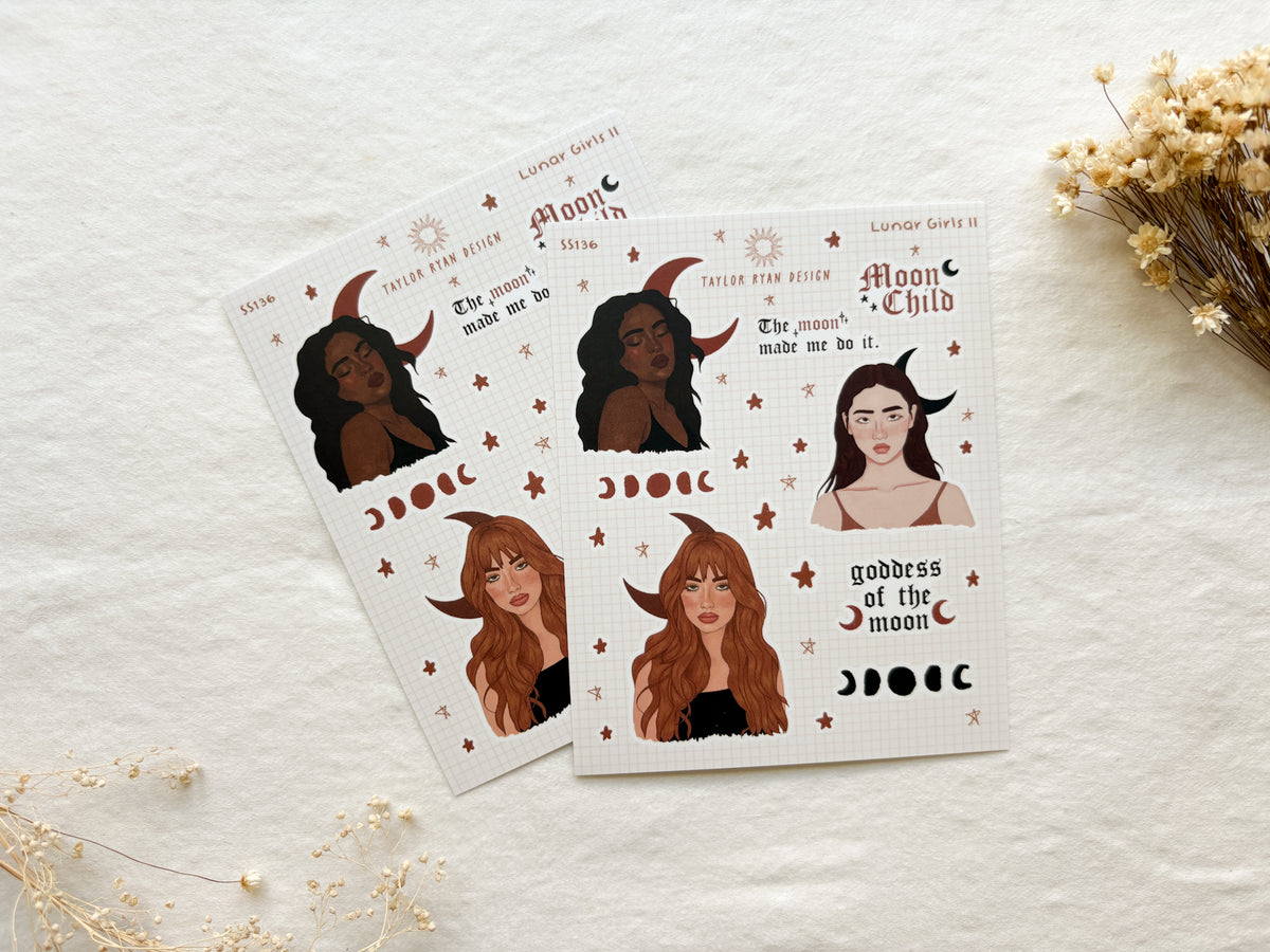 Lunar Girls II Sticker Sheet