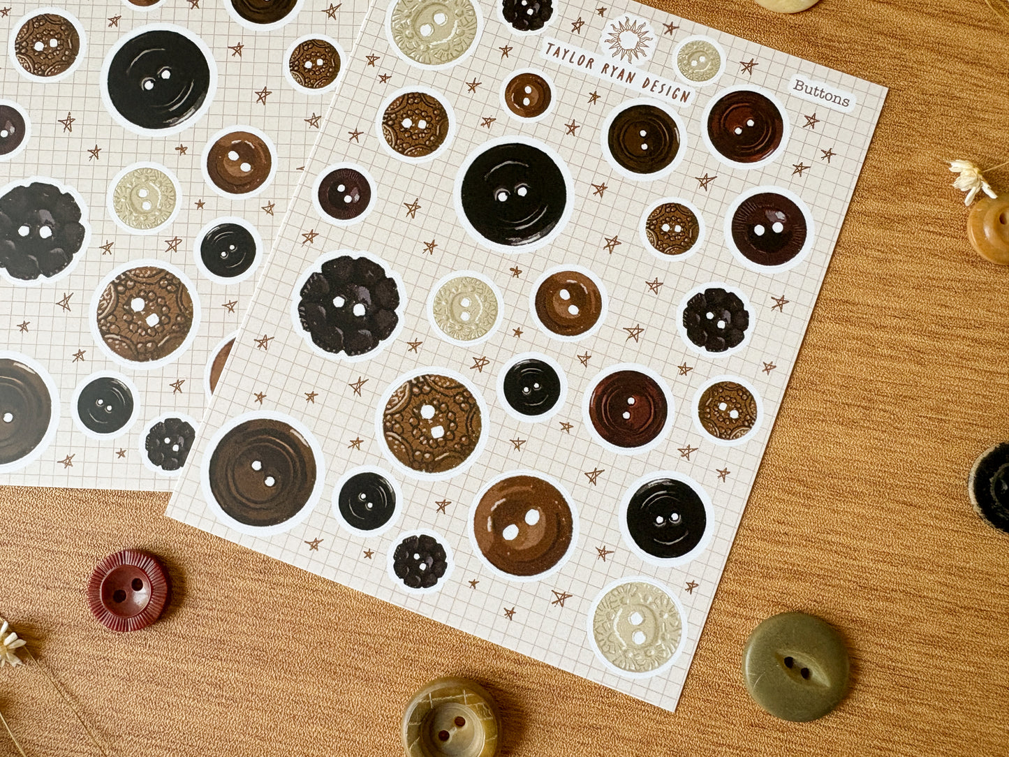 Buttons Sticker Sheet