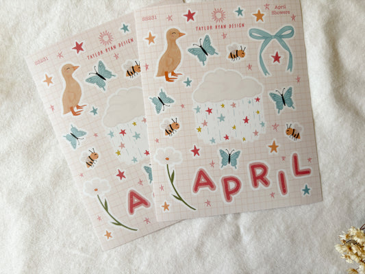 April Showers Sticker Sheet