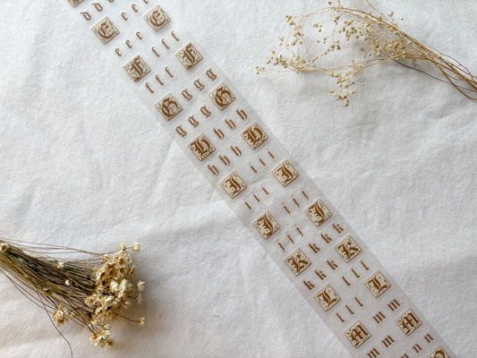 Folk Fairytale Letters PET Tape (PRE-CUT)