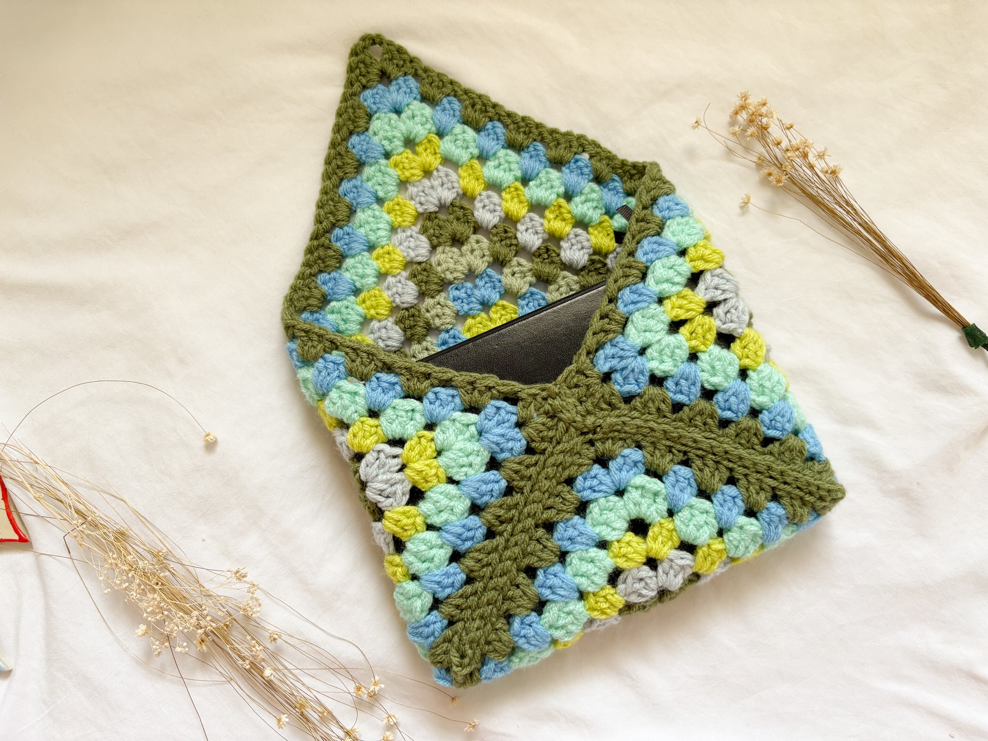 Green Crochet Journal Cover