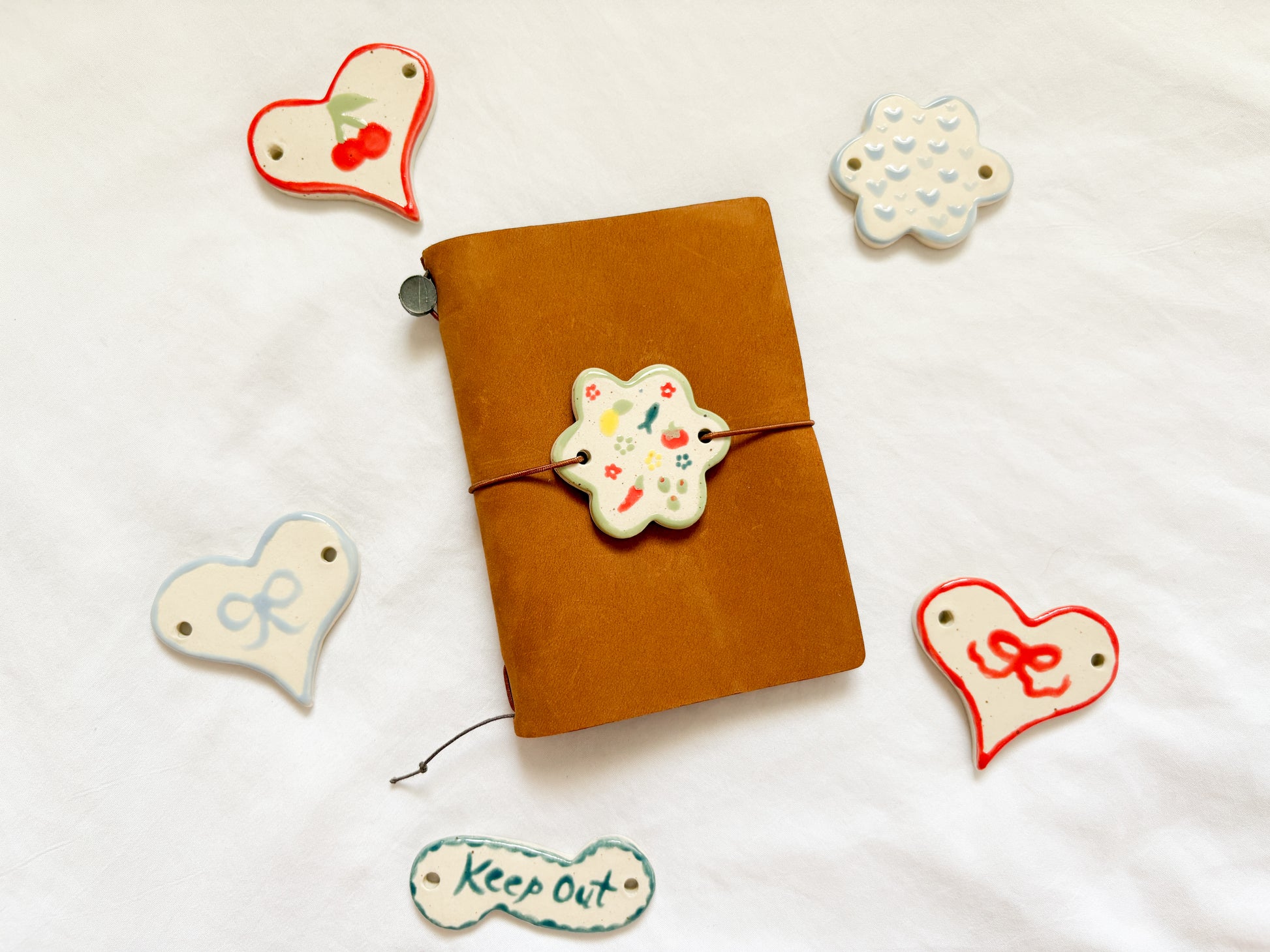 Ceramic Journal Connectors/Charms