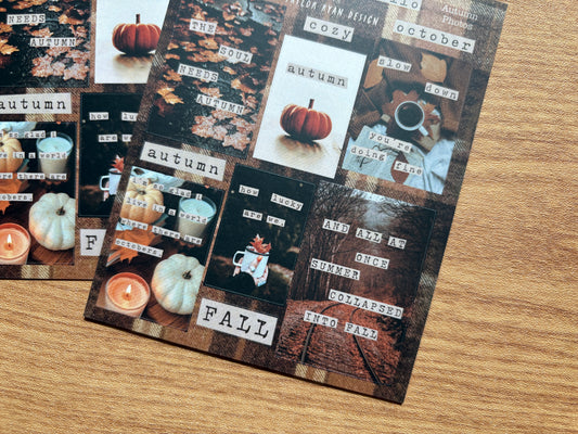 Autumn Quotes Sticker Sheet