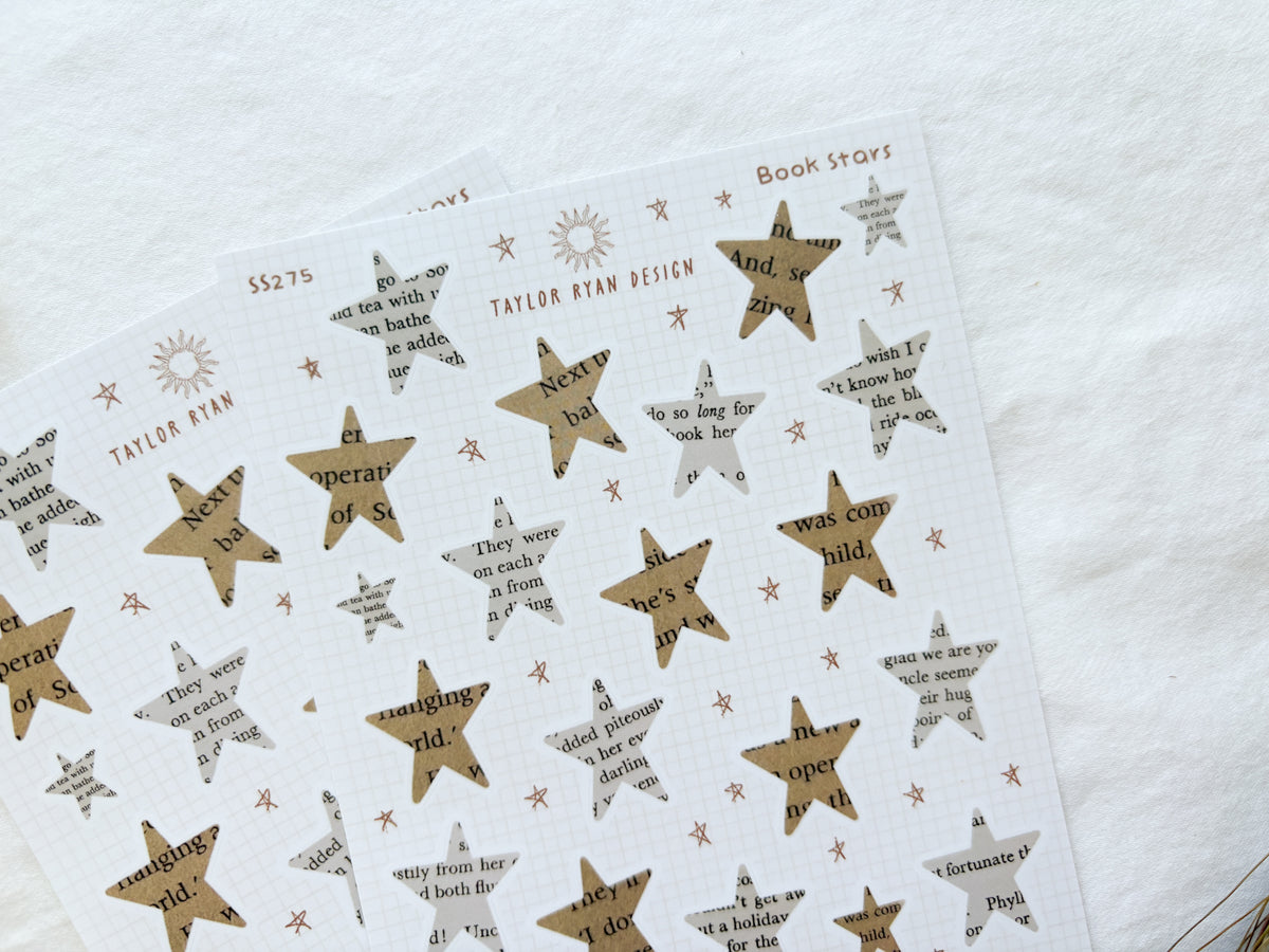 Book Stars Sticker Sheet