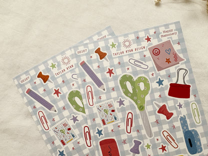 Happy Stationery Sticker Sheet