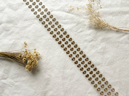 Brown Heart Letters & Numbers PET Tape (PRE-CUT)