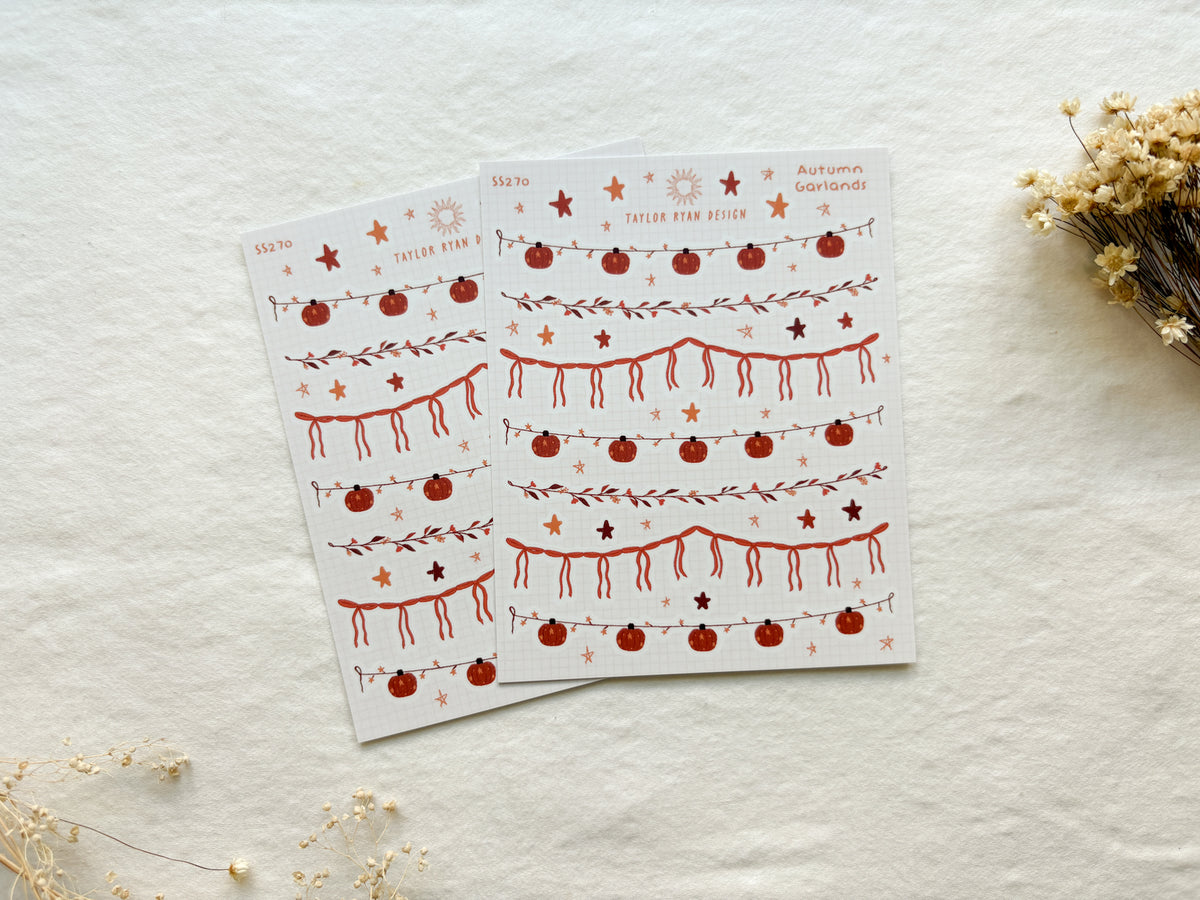 Autumn Garlands Sticker Sheet