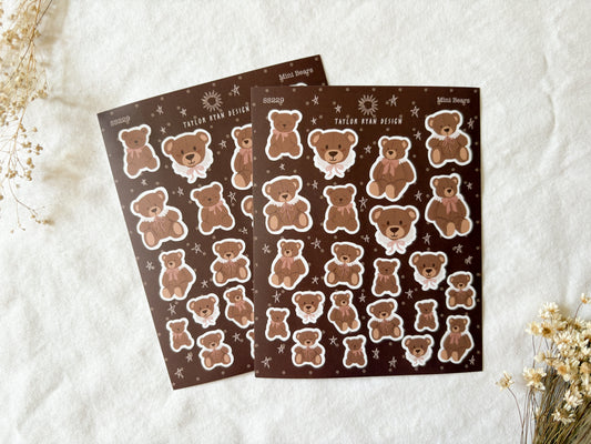 Mini Bears Sticker Sheet