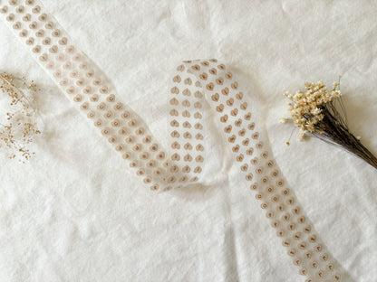 Cream Heart Letters & Numbers PET Tape (PRE-CUT)