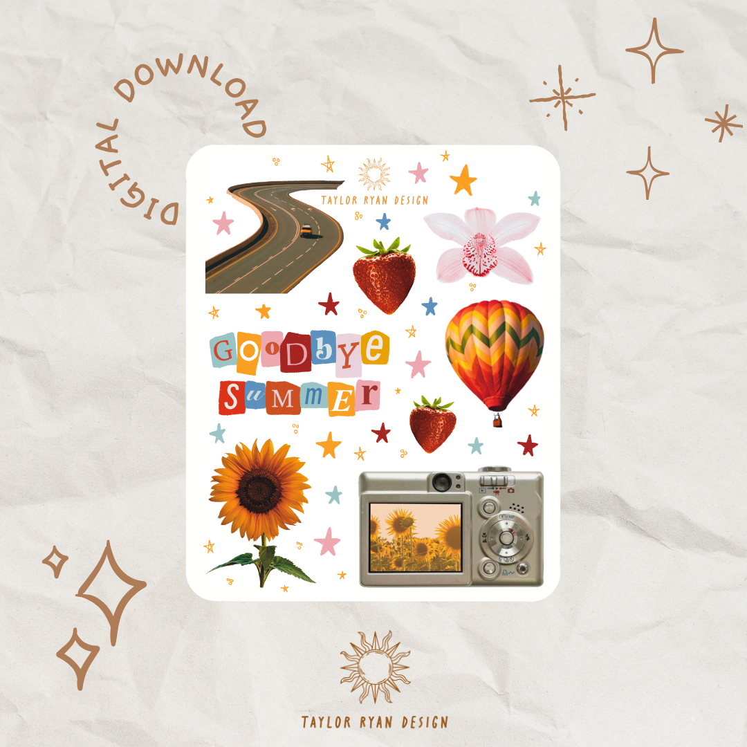 *PRINTABLE* Goodbye Summer Sticker Sheet