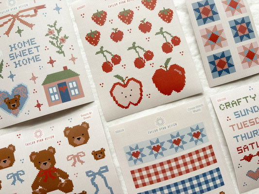 Cross Stitch Collection Bundle (Includes Sticker Book)