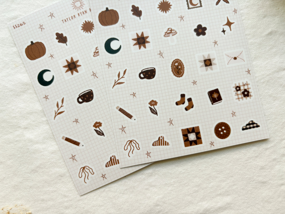 Fall Icons Sticker Sheet