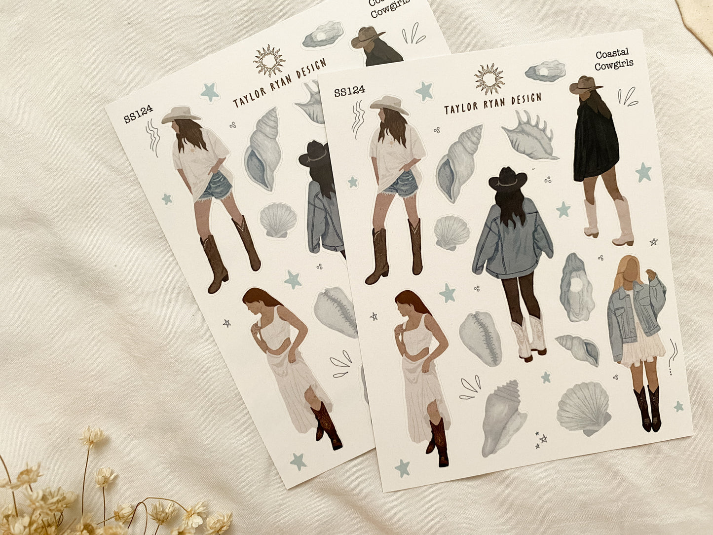 Coastal Cowgirls Sticker Sheet