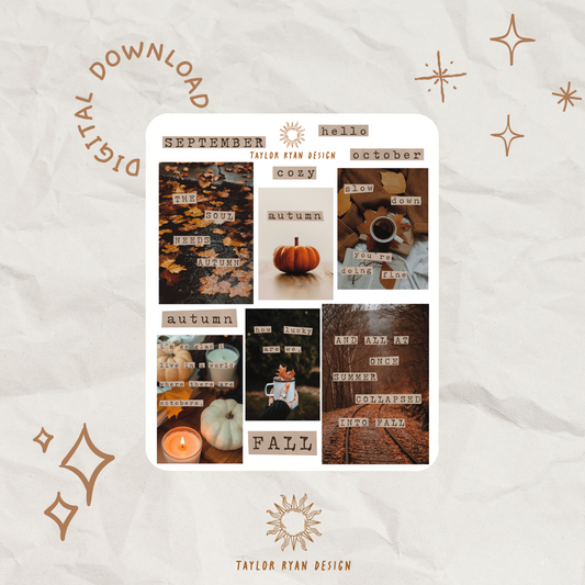 *PRINTABLE* Autumn Quotes Sticker Sheet