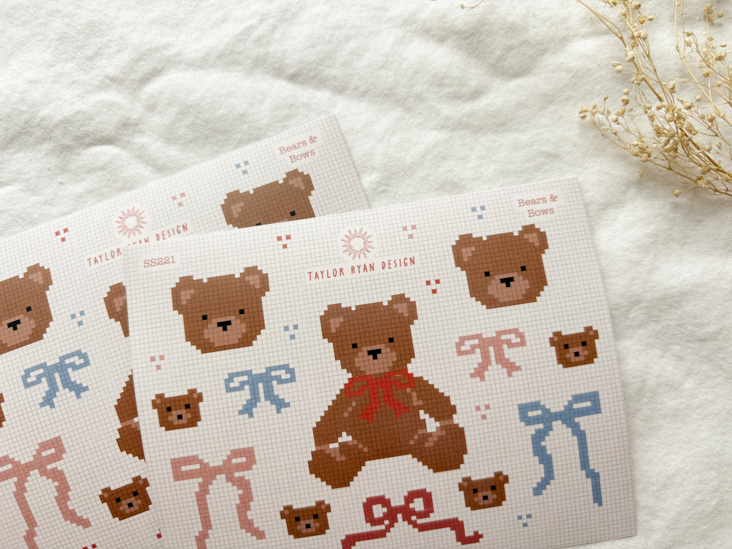 Bears & Bows Sticker Sheet