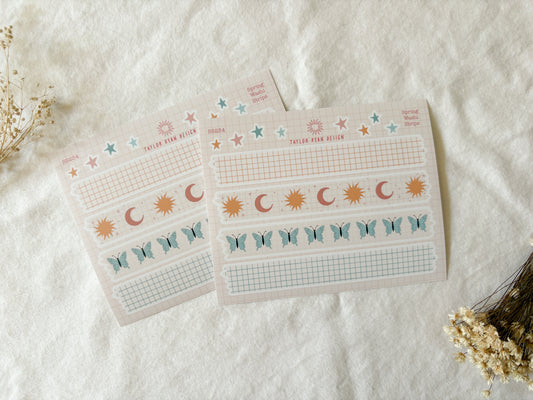 Spring Washi Strips Sticker Sheet