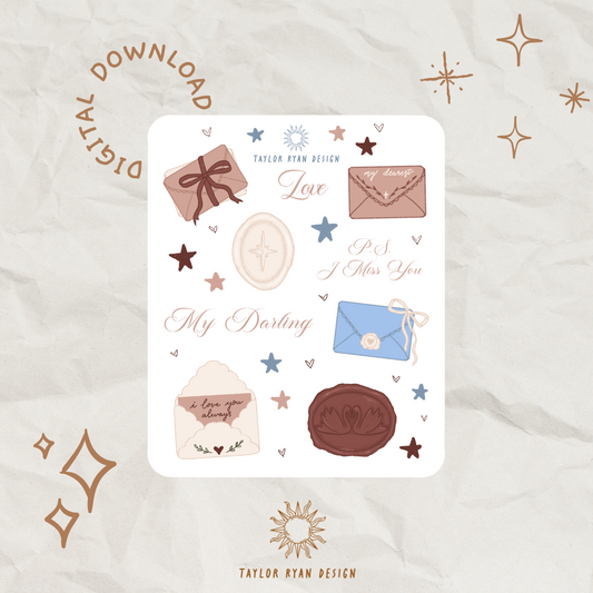 *PRINTABLE* Love Letters Sticker Sheet