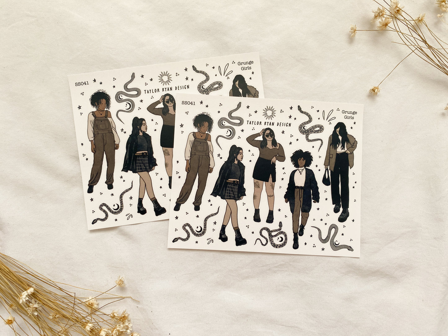 Grunge Girls Sticker Sheet