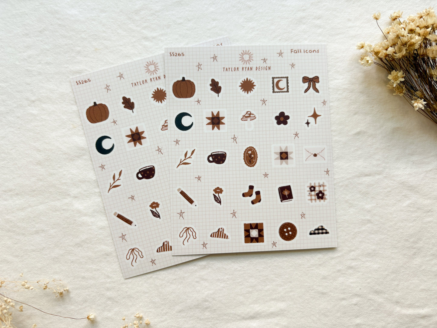 Fall Icons Sticker Sheet