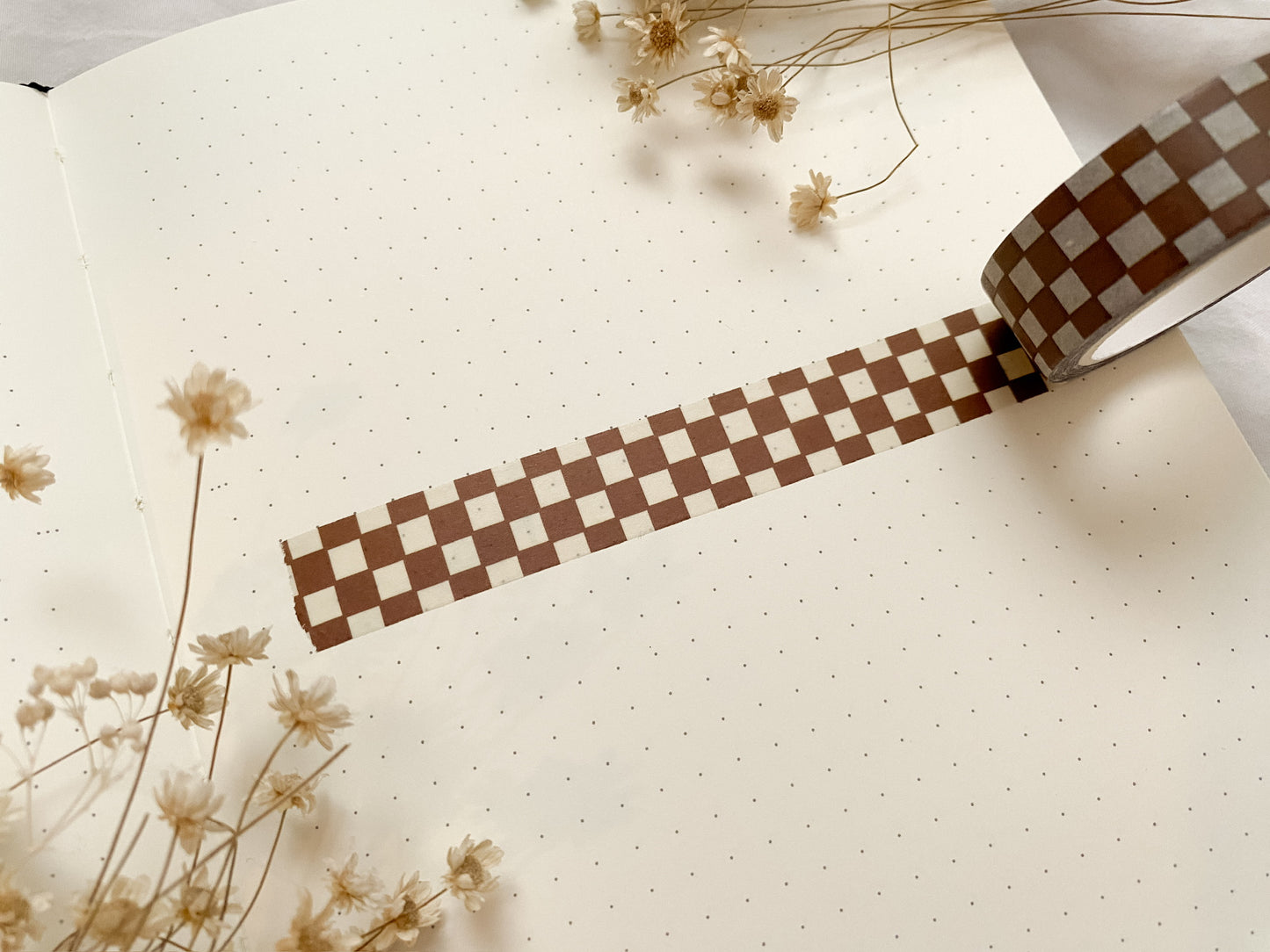 Brown Checkerboard Washi Tape