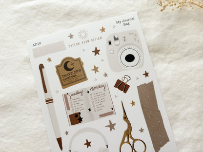 My Journal Bag Sticker Sheet
