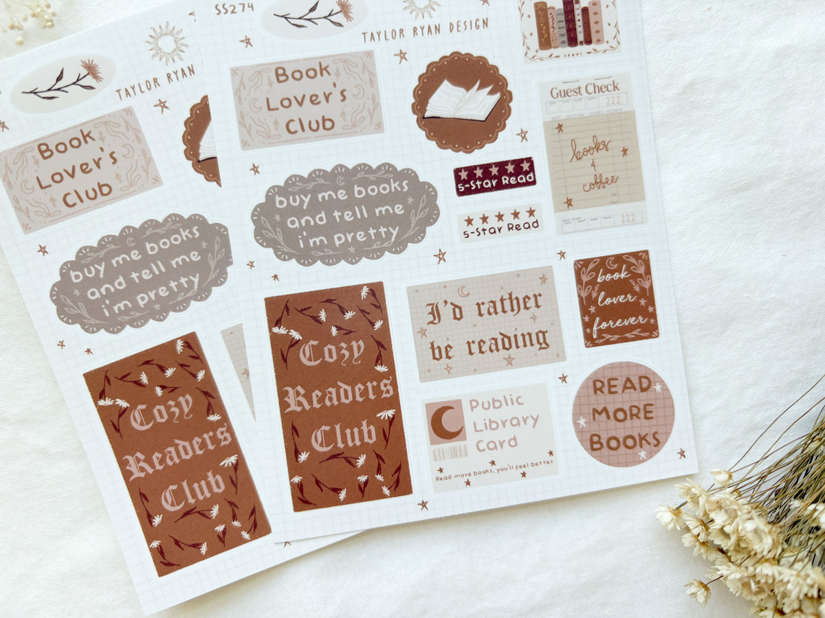 Bookish Quotes Sticker Sheet