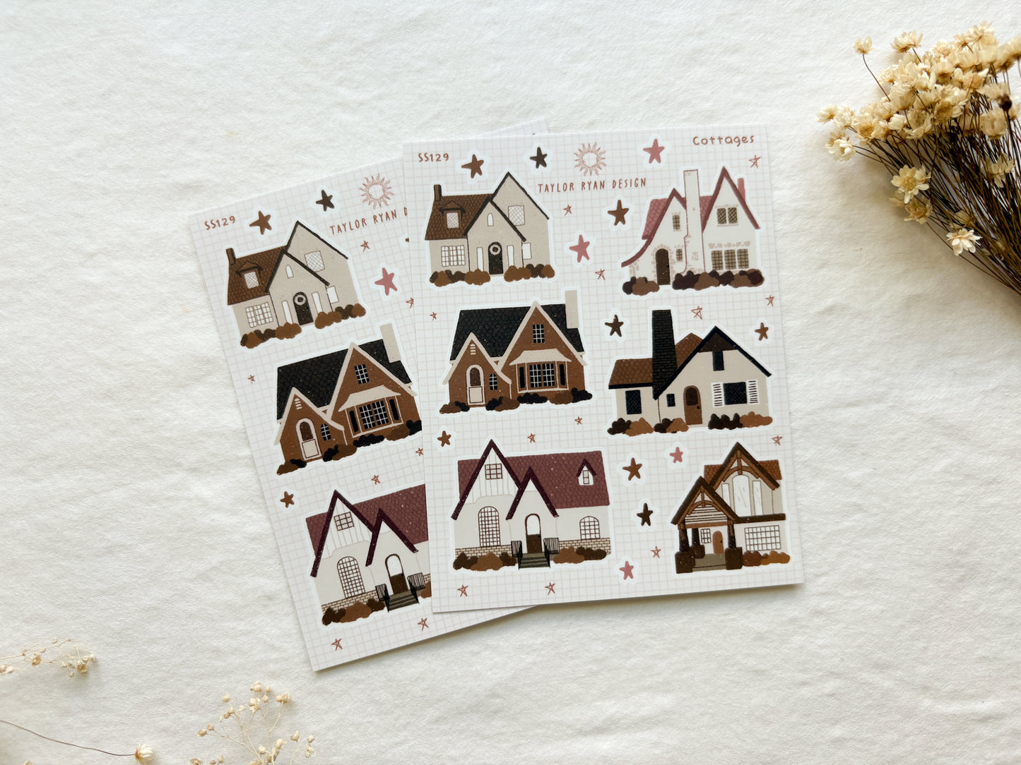 Cottages Sticker Sheet