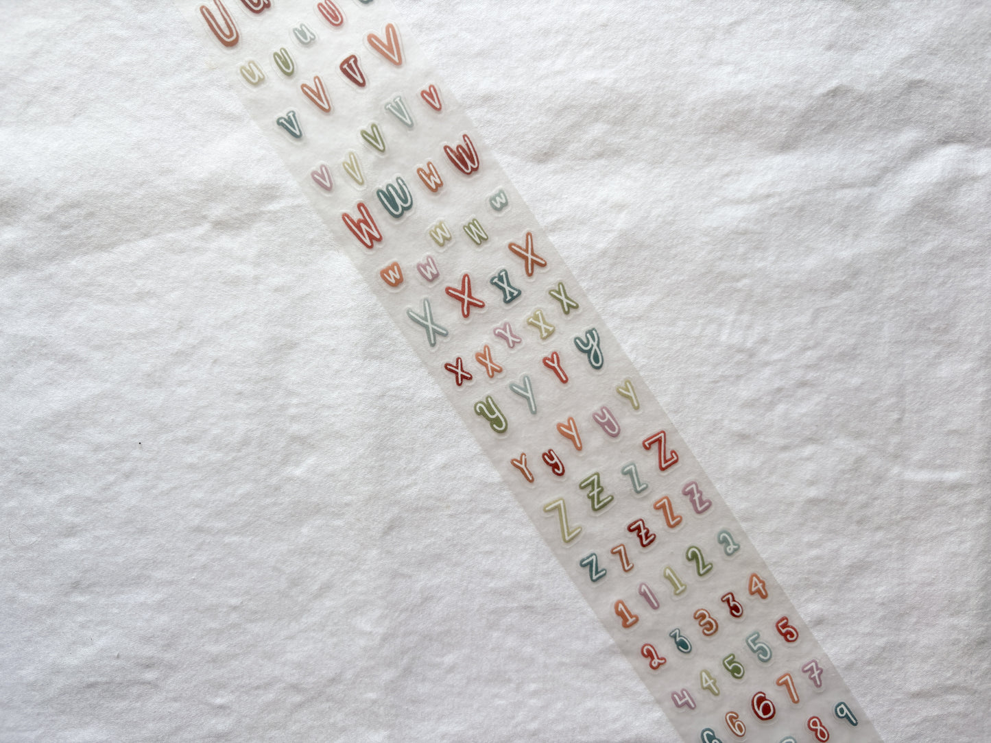 Whimsy Letters & Numbers PET Tape (PRE-CUT)