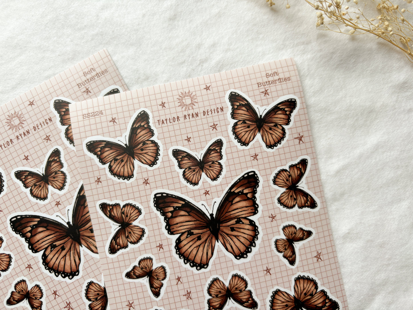 Soft Butterflies Sticker Sheet