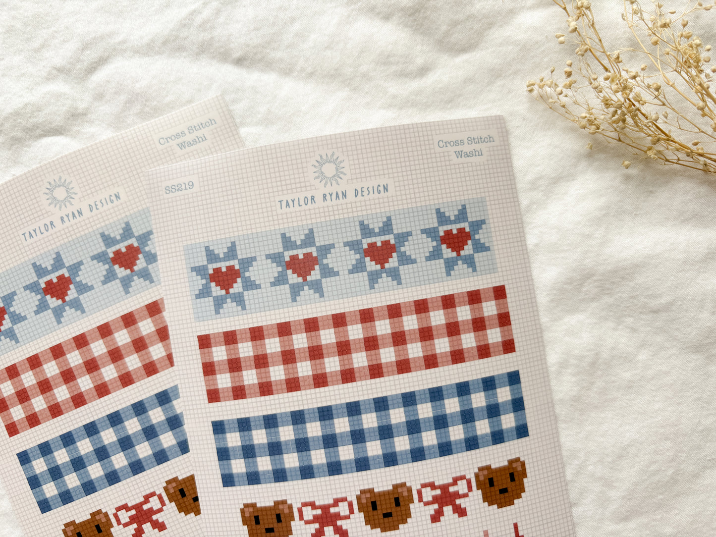 Cross Stitch Washi Sticker Sheet