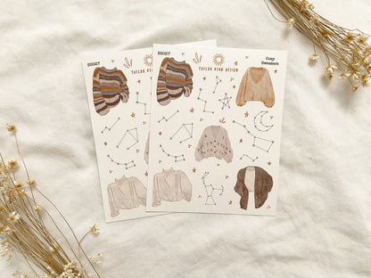 Cozy Sweaters Sticker Sheet