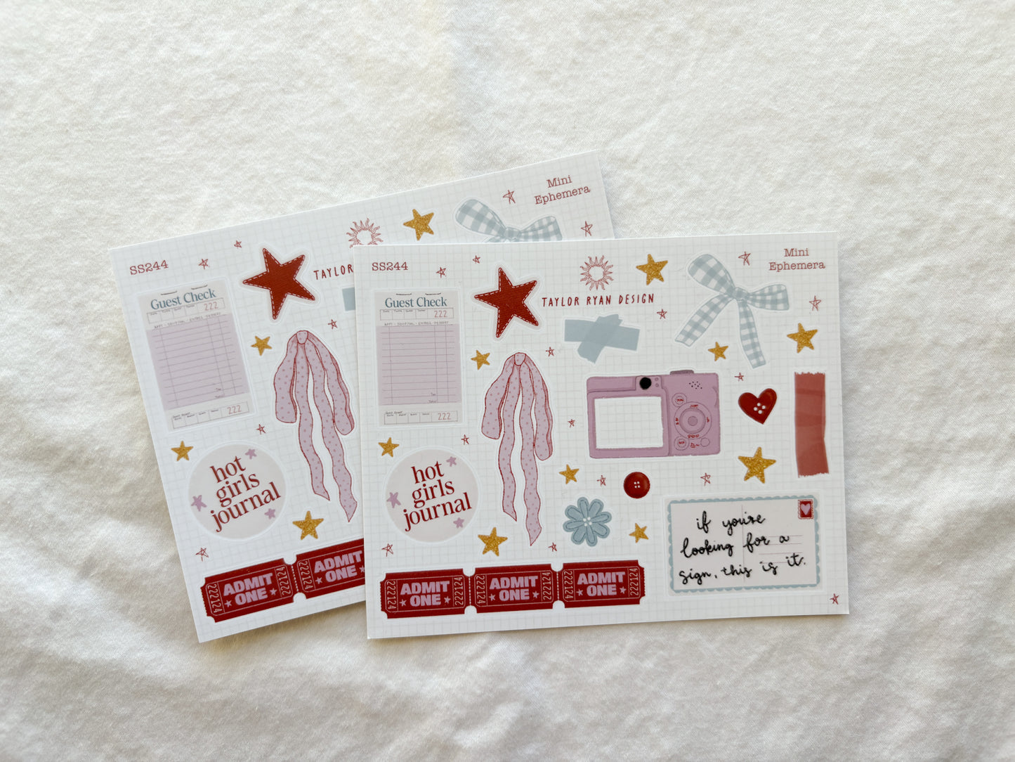 Mini Ephemera Sticker Sheet