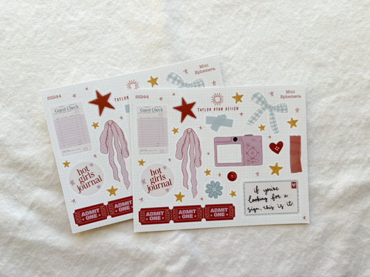Mini Ephemera Sticker Sheet