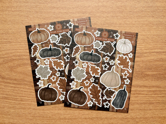 Pumpkins & Leaves Sticker Sheet