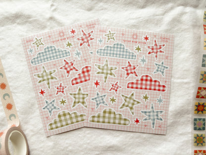 Gingham Clouds Sticker Sheet
