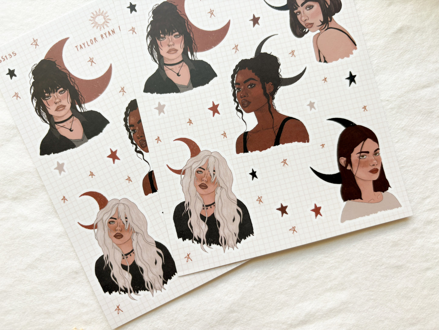 Lunar Girls Sticker Sheet