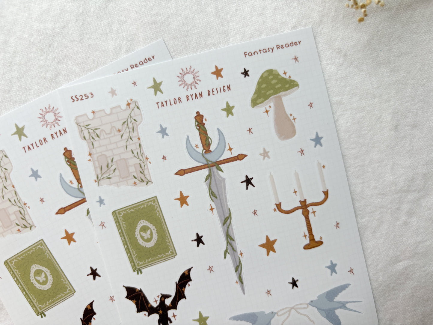 Fantasy Reader Sticker Sheet