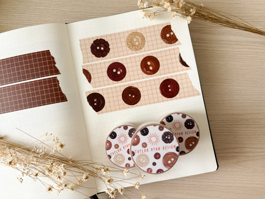 Buttons Washi Tape