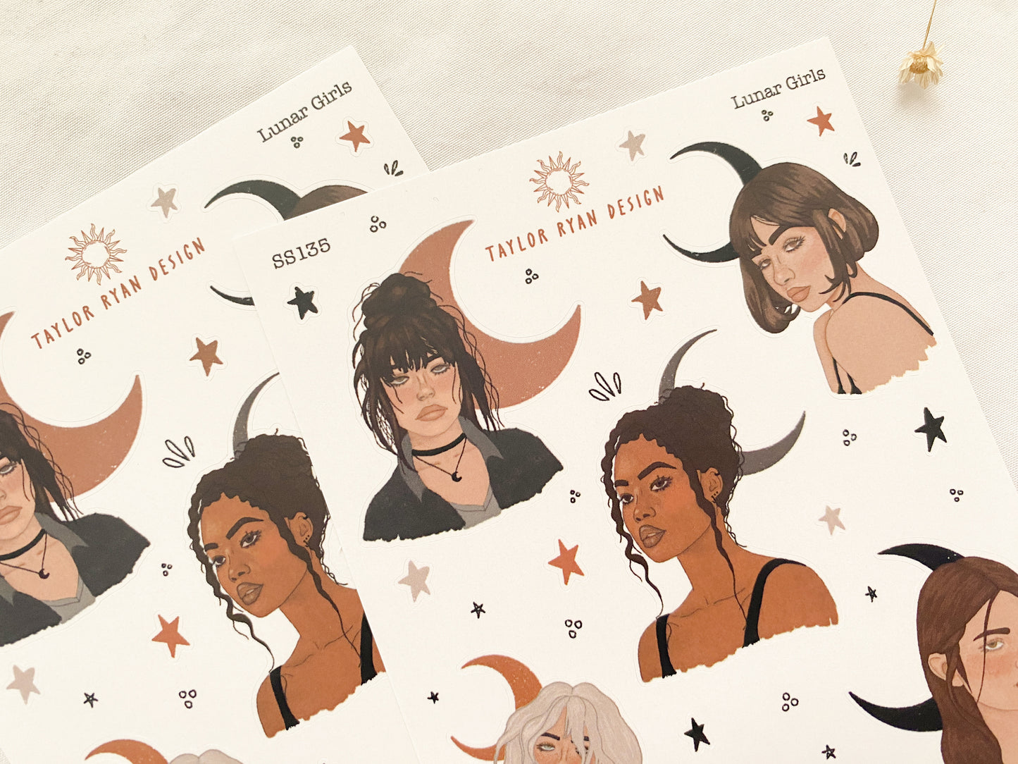 Lunar Girls Sticker Sheet