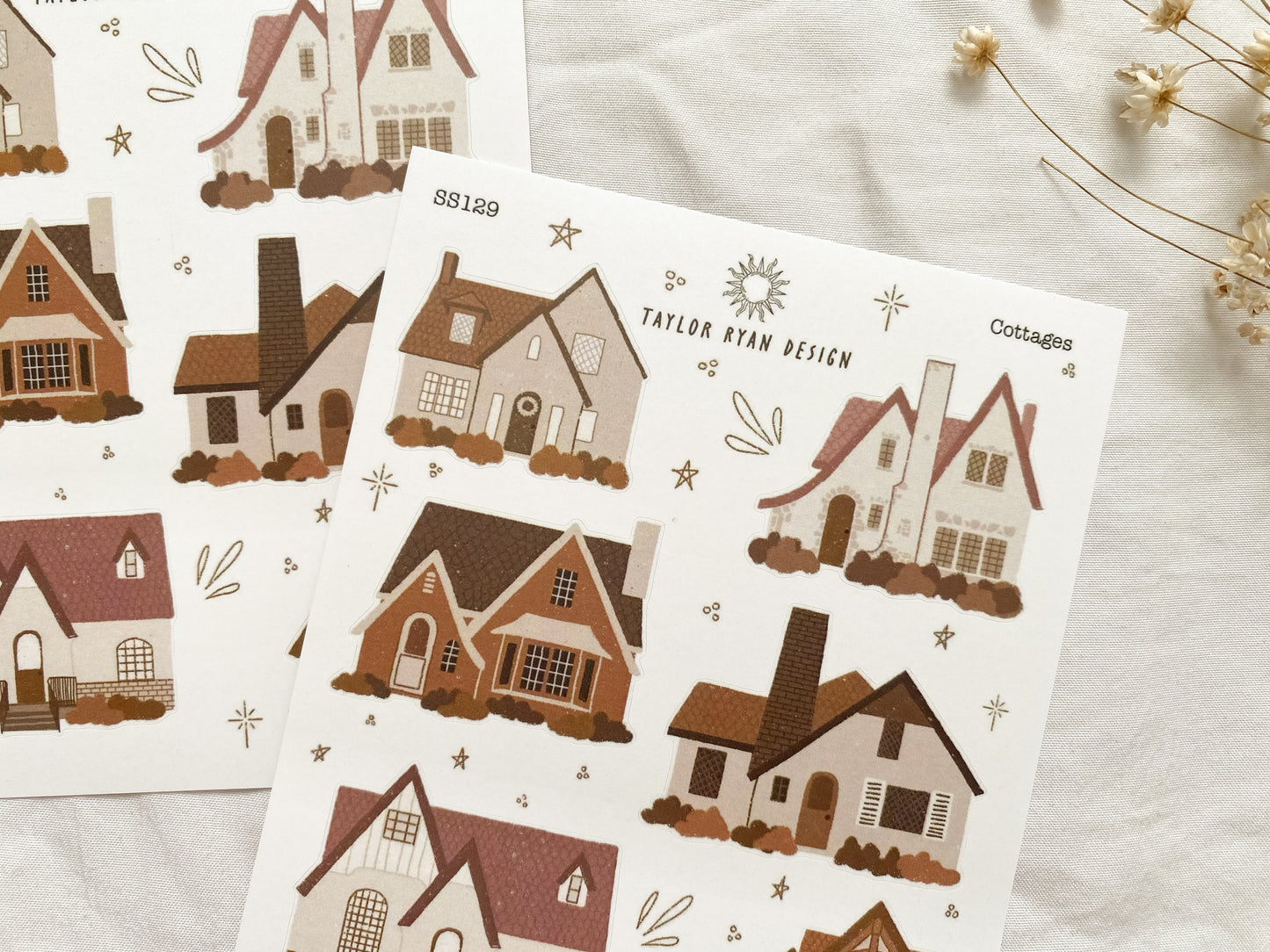 Cottages Sticker Sheet