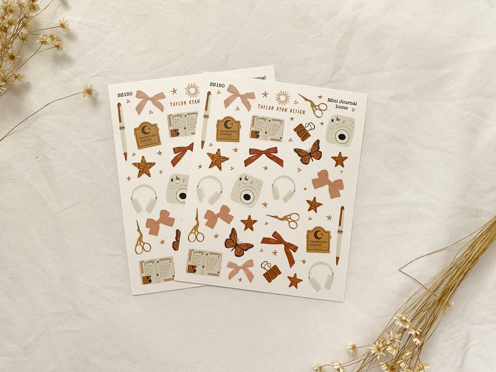 Mini Journal Icons Sticker Sheet