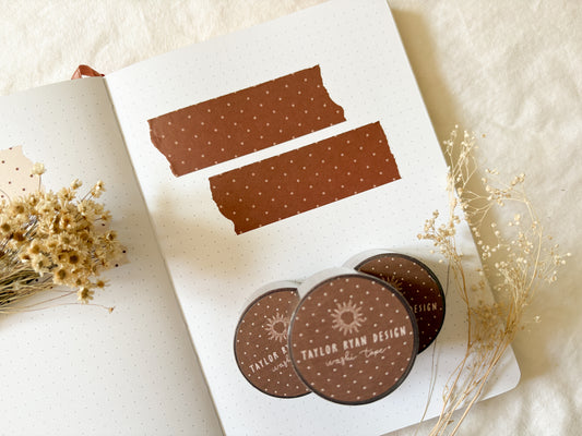Brown Polka Dot Washi Tape