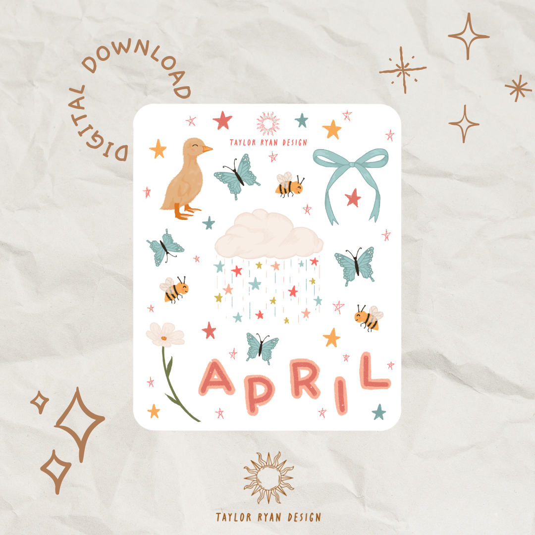 *PRINTABLE* April Showers Sticker Sheet