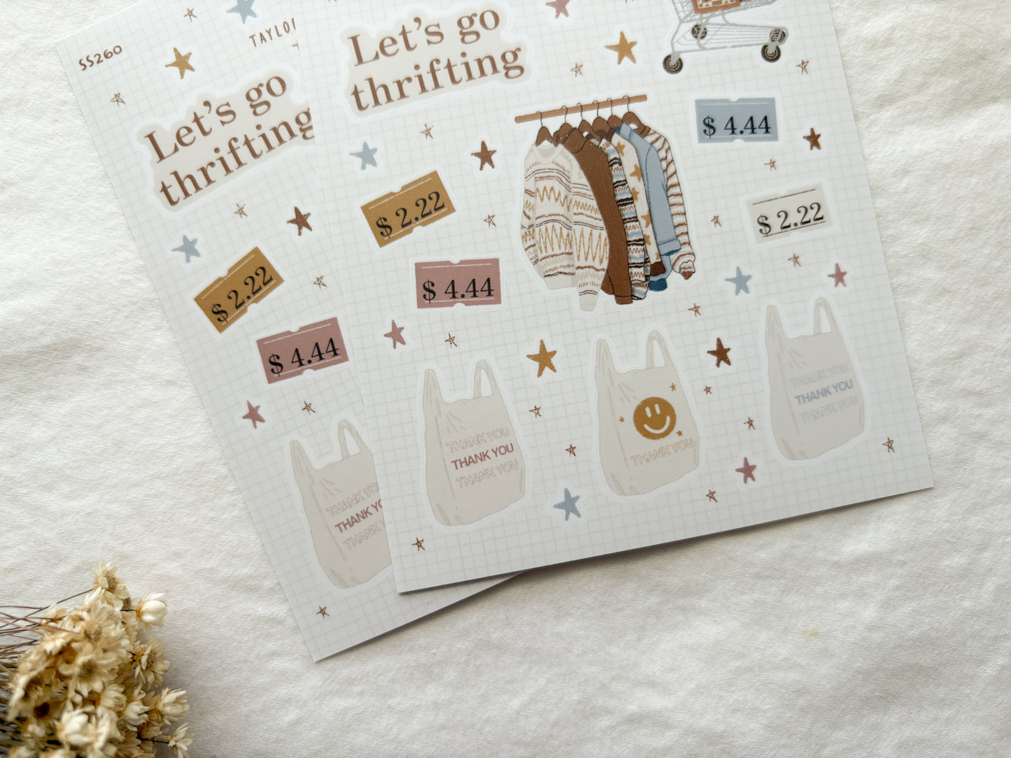 Thrift Shopping Sticker Sheet