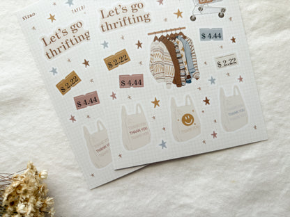 Thrift Shopping Sticker Sheet