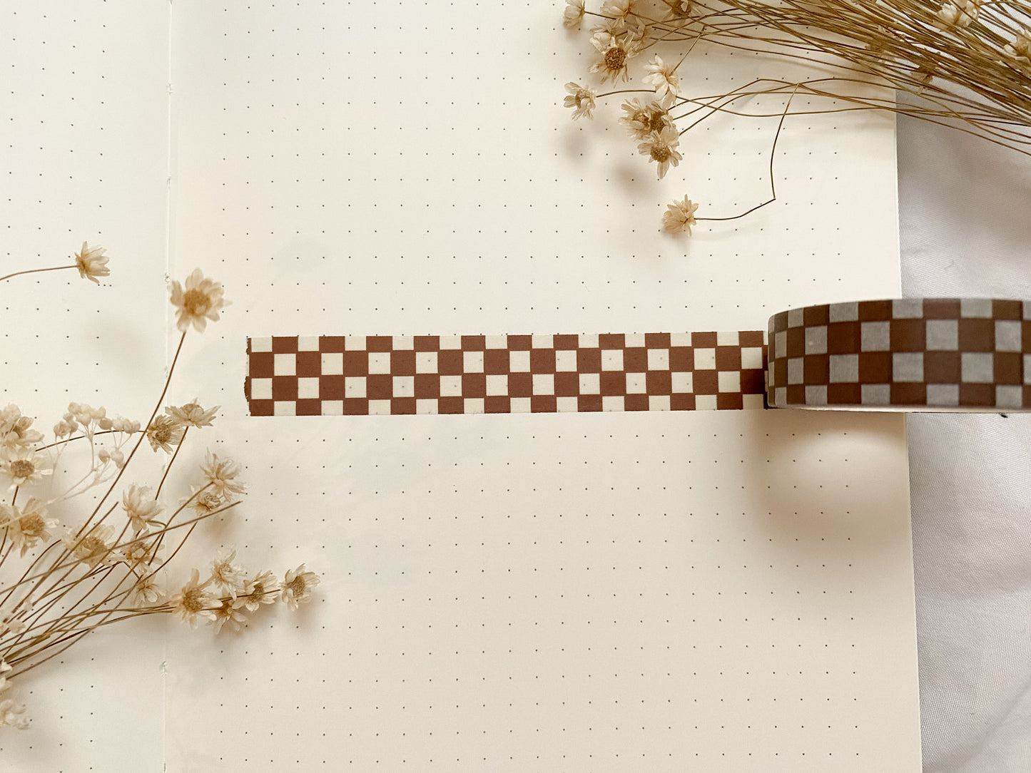 Brown Checkerboard Washi Tape