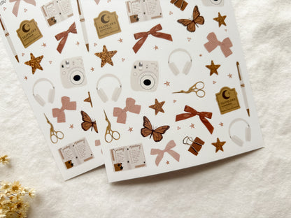 Mini Journal Icons Sticker Sheet