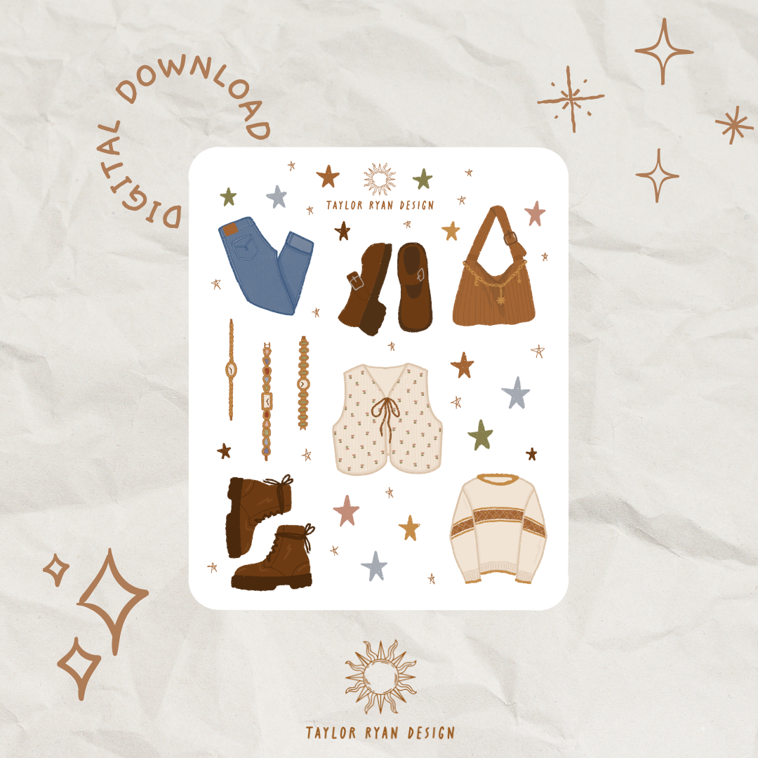 *PRINTABLE* Thrifted Closet Sticker Sheet